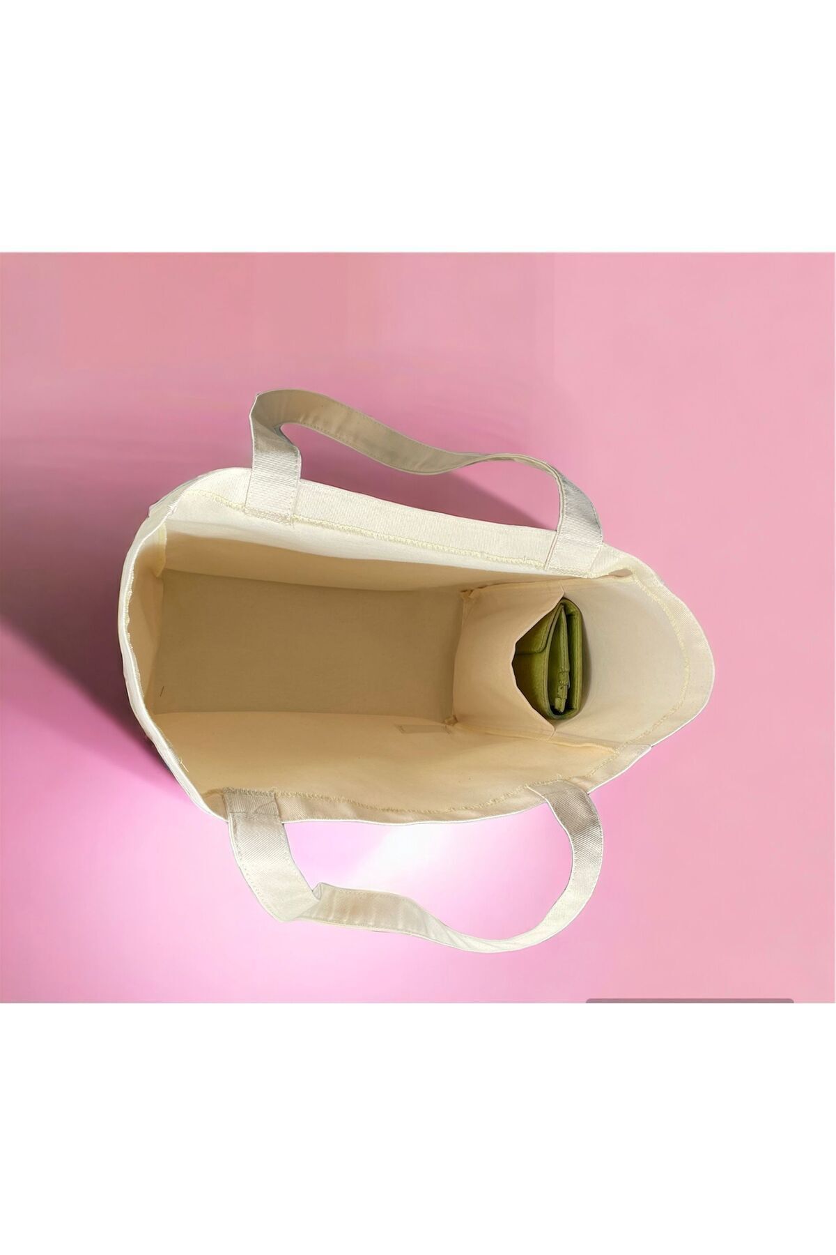 LİFENES Okulda,markette,plajda,günlük Dak Kumaş Krem Bez Omuz Çantası Punch Işlemeye Uygun - Görsel 2