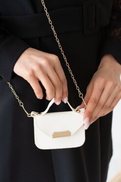 Defnella Mini Zincir Askılı Kartlık Elden Tutmalı Çapraz Çanta 10x7cm