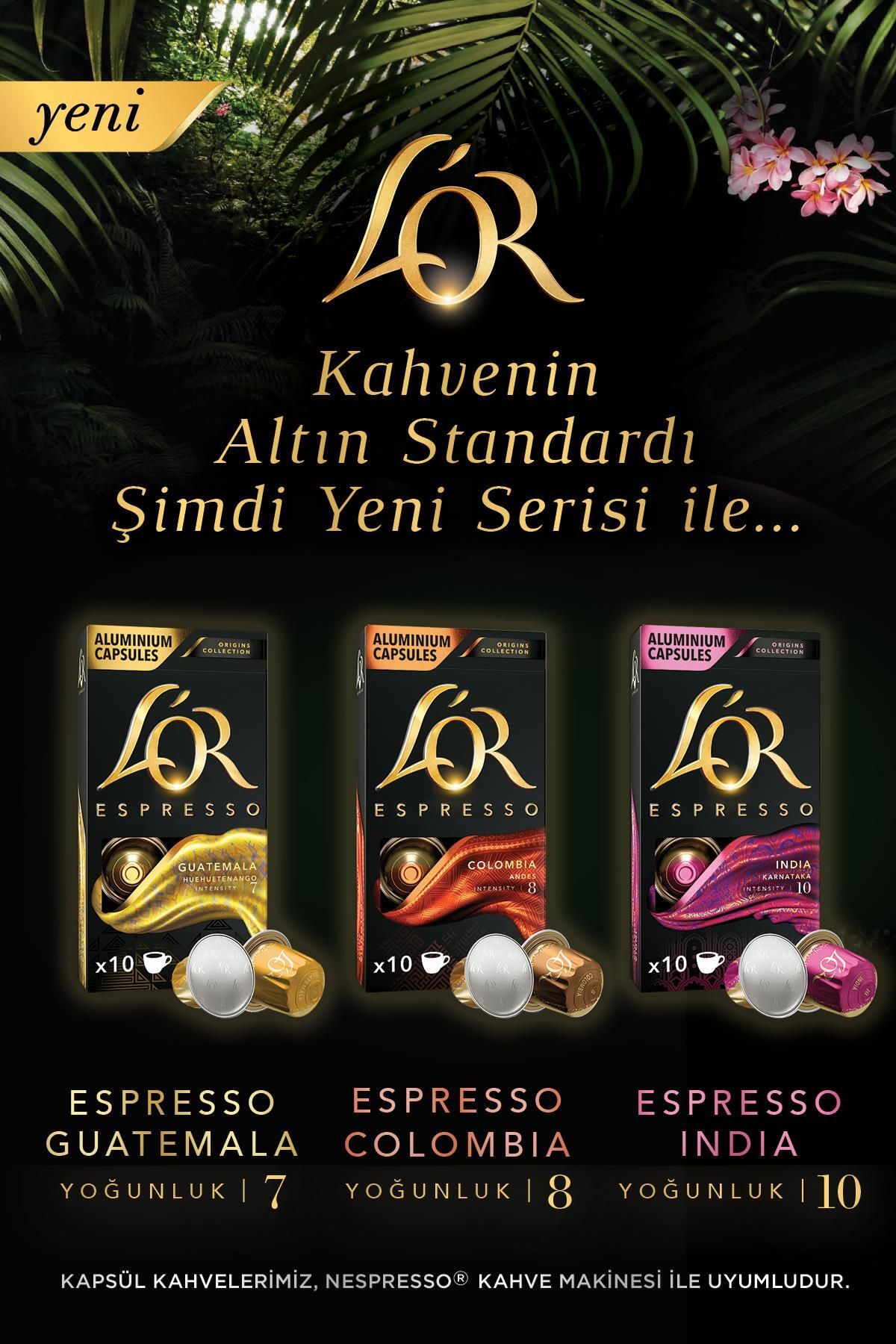 L'OR Espresso Origin Tanışma Paketi Nespresso Uyumlu Alüminyum Kapsül Kahve (10 X 3 PAKET) - Görsel 4