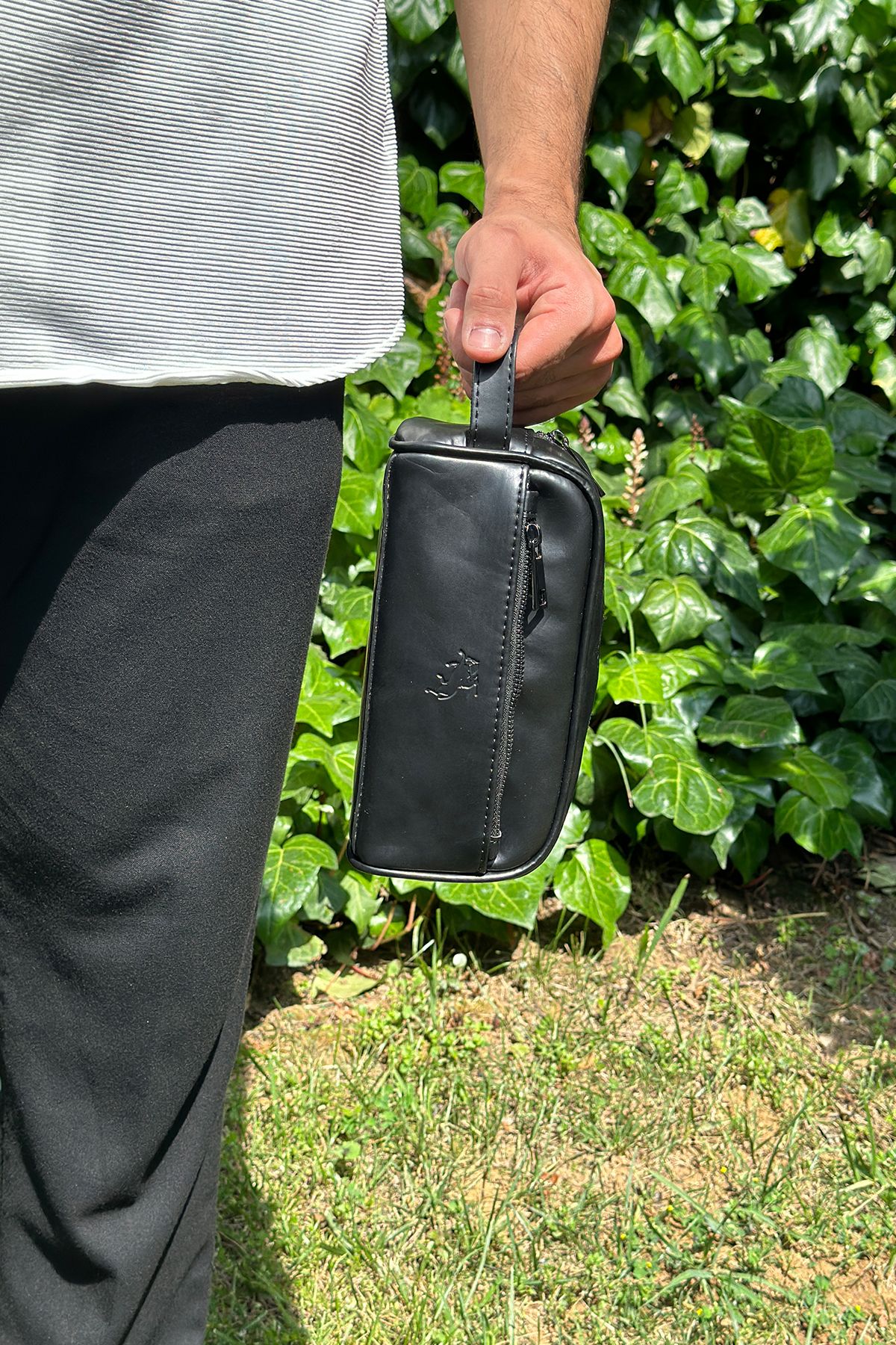 polo air Erkek El Çantası Seyahat Düzenleyici Tıraş Kozmetik Günlük El Çantası Siyah ETN-70-S - Görsel 3