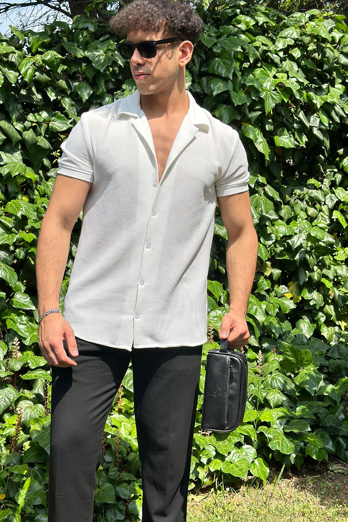 polo air Erkek El Çantası Seyahat Düzenleyici Tıraş Kozmetik Günlük El Çantası Siyah ETN-70-S - Görsel 7