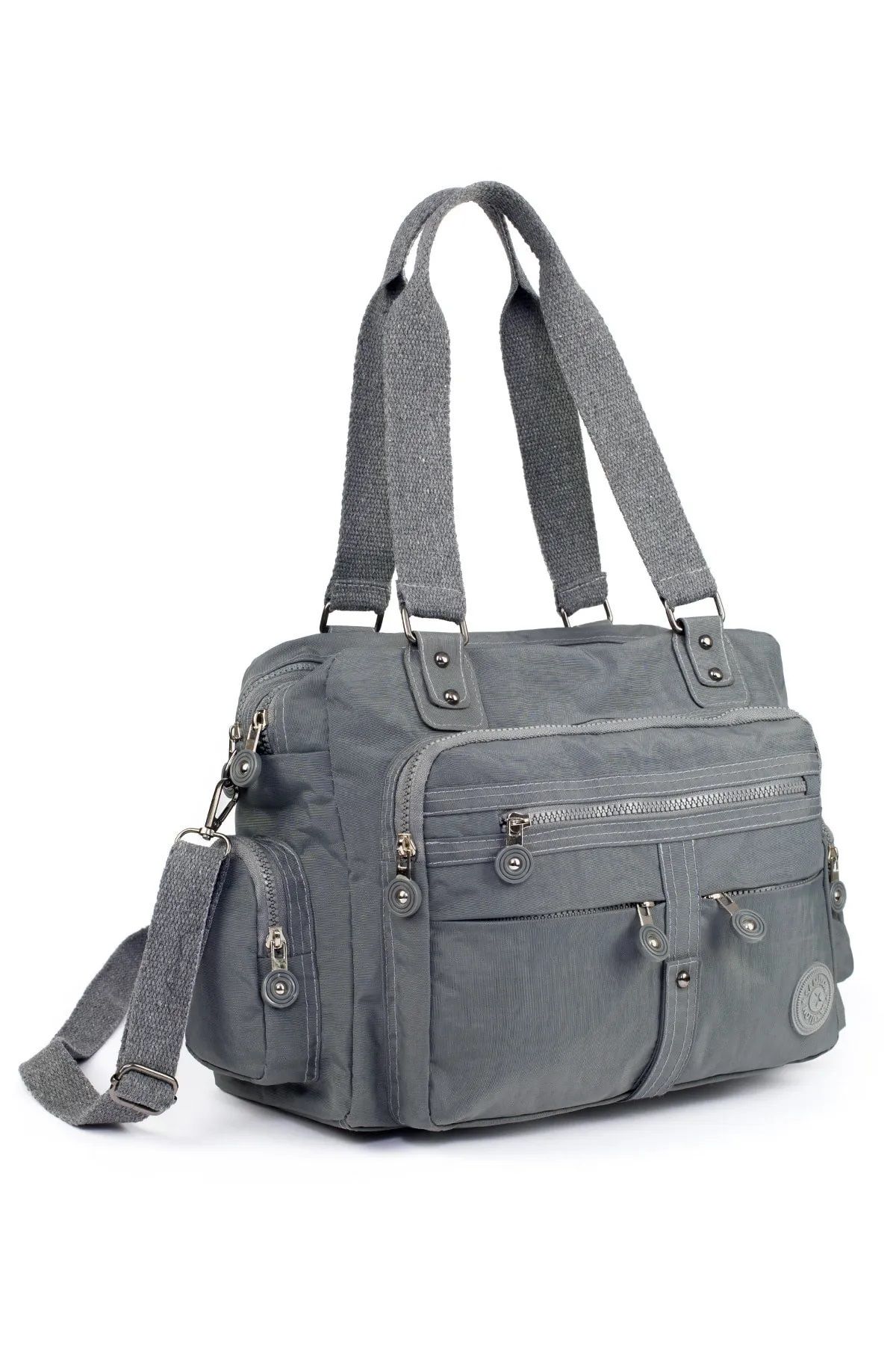 By Hakan Tk-10 Klinkır çantası omuz çantası çok bölmeli kol çantası GRİ
