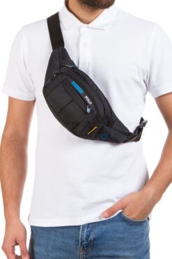Newish Polo Su Geçirmez Kulaklık Usb Çıkışlı Unisex Siyah Çapraz Askılı Bel Omuz Ve Spor Çanta