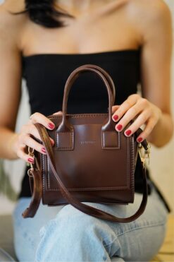 torime Uzun Askılı Vegan Deri Mini Omuz & Kol Çantası