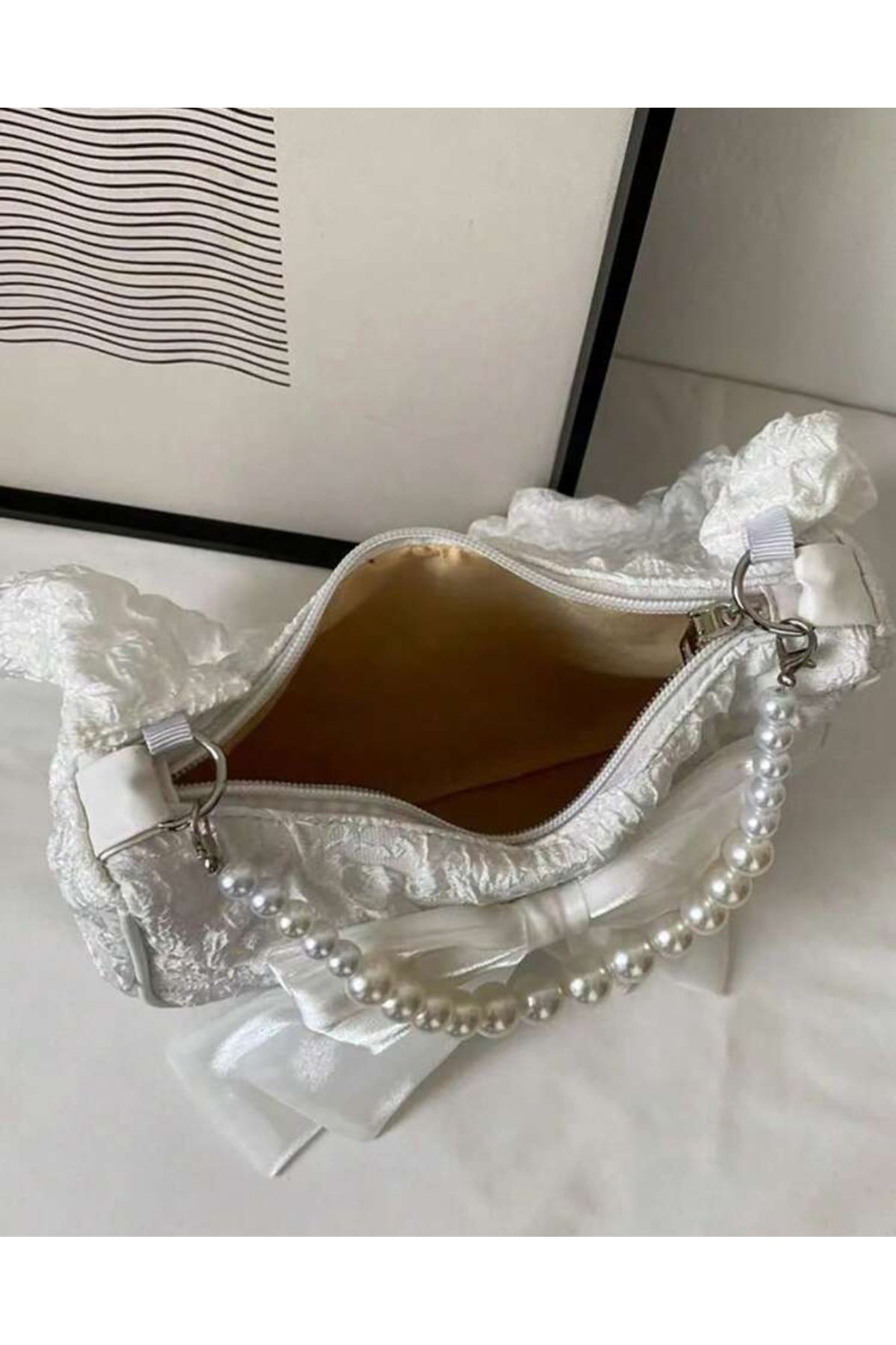 MES Jewels Pinterest Tarzı Kadın Kol Omuz Çantası - Görsel 3