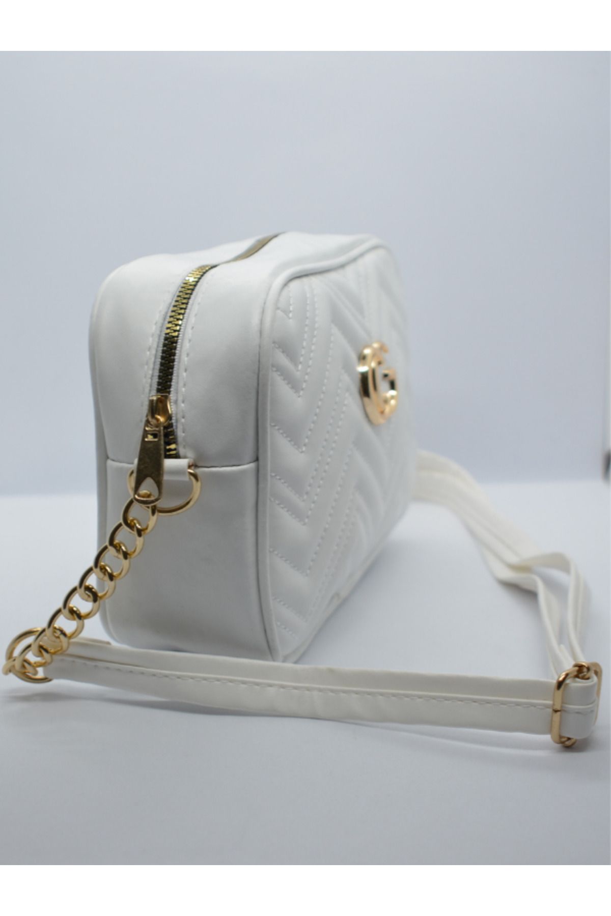 AWOSA Kadın Beyaz Şık Desenli Omuz Çanta
