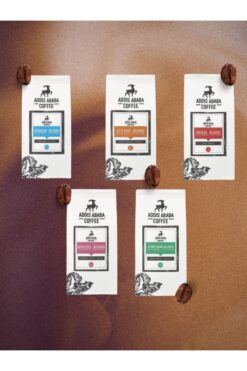 Addis Ababa Coffee 5x100 Gr Orijinal Etiyopya Kahveleri / Çekirdek Kahve, Filtre Kahve, Espresso Kahve