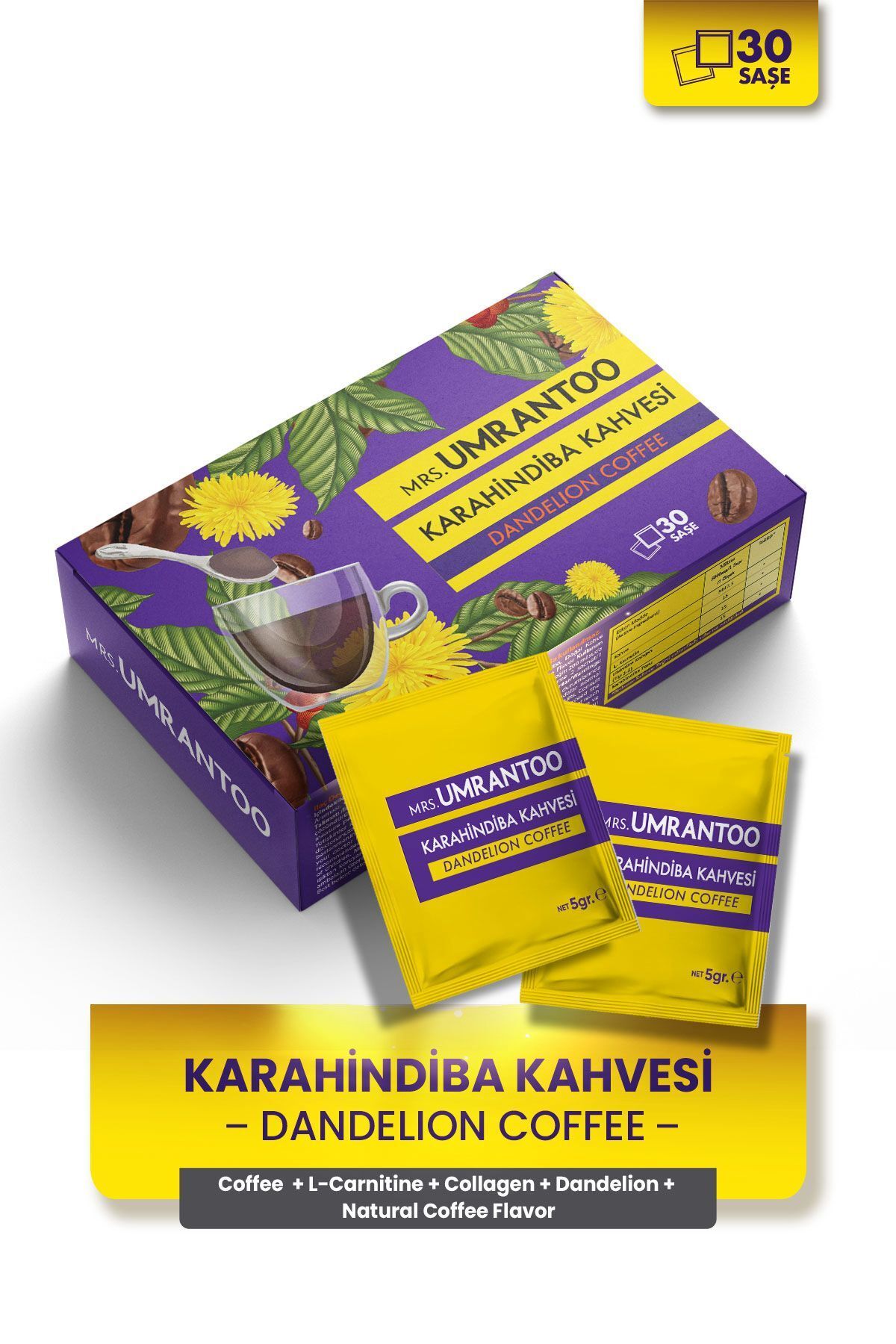 MRS.UMRANTOO Karahindiba Kahve 30 Saşe
