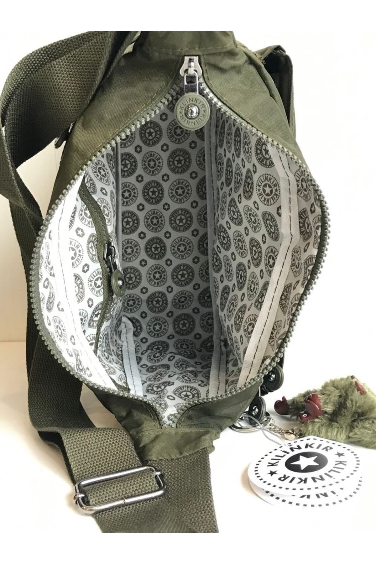 Klinkır Kılinkır Postacı Çanta Çok Cepli Çapraz Askılı Yağmura Dayanıklı Kumaş - Görsel 5