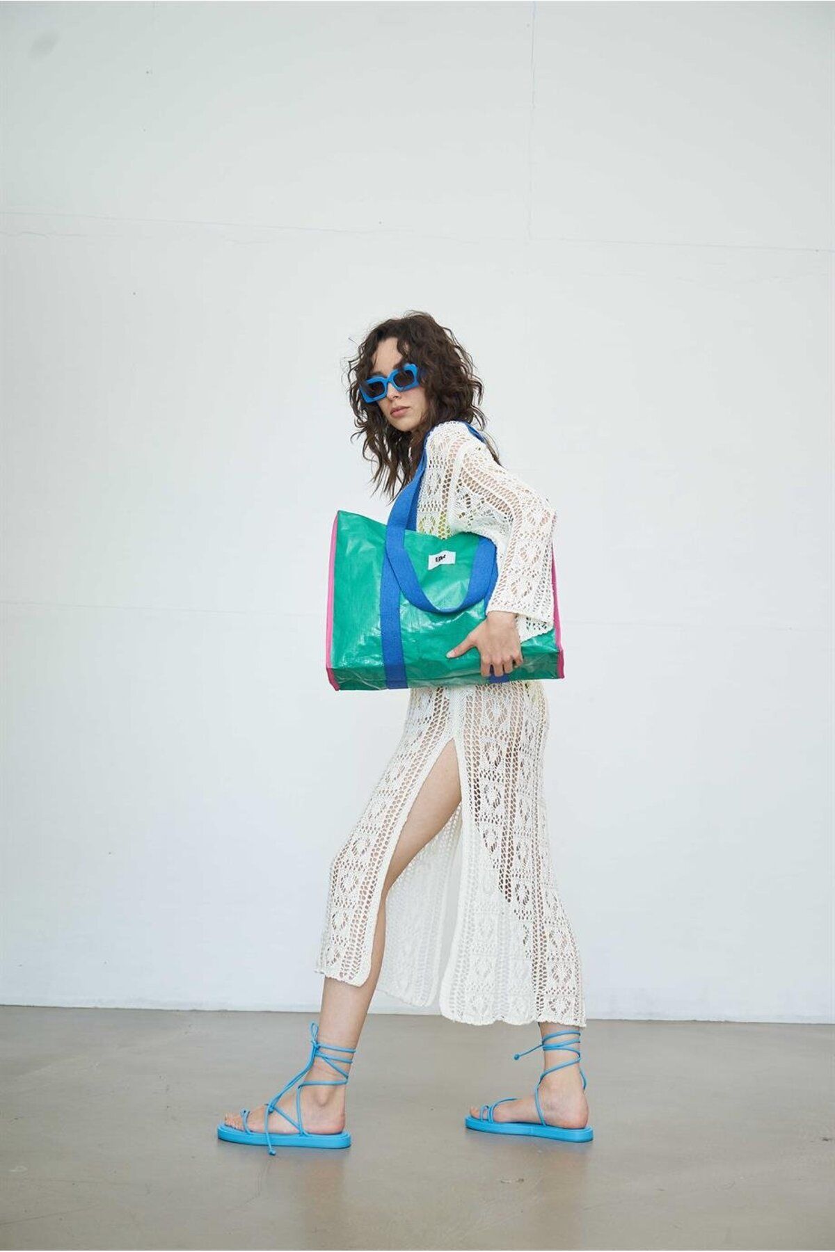 Huge Element Huge Pilsa Plaj Çantası Yeşil - Görsel 4