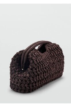 MANGO Doğal lif clutch çanta