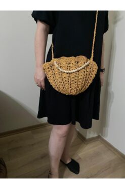 AnneElii HASIR GÖRÜNÜMLÜ MİDYE ÇANTA