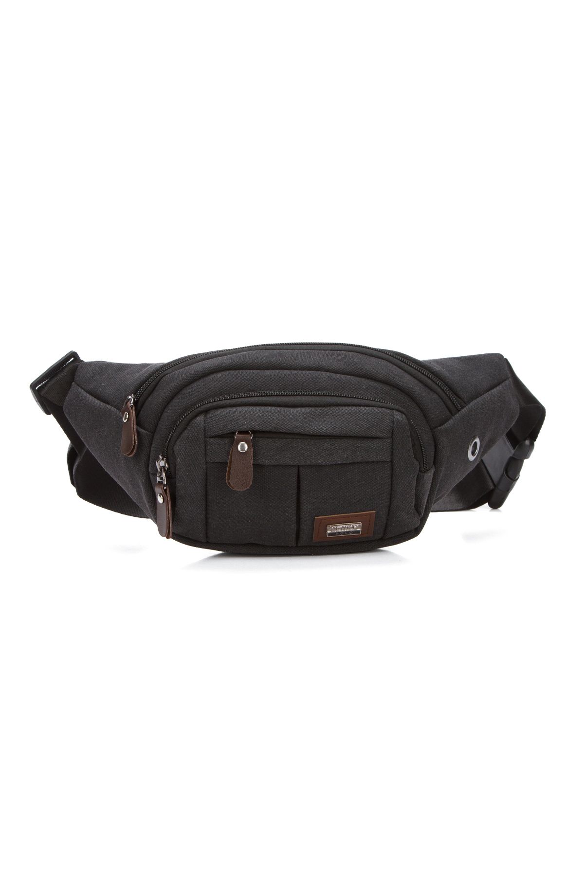 Newish Polo 816 Kanvas Bel Çantası Göğüs Çantası Omuz Çantası SİYAH - Görsel 2