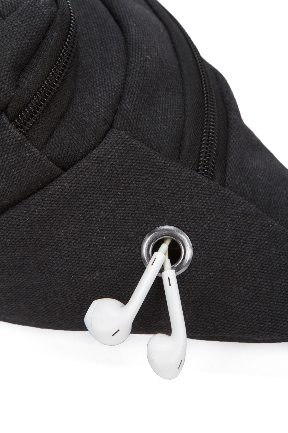 Newish Polo 816 Kanvas Bel Çantası Göğüs Çantası Omuz Çantası SİYAH - Görsel 6