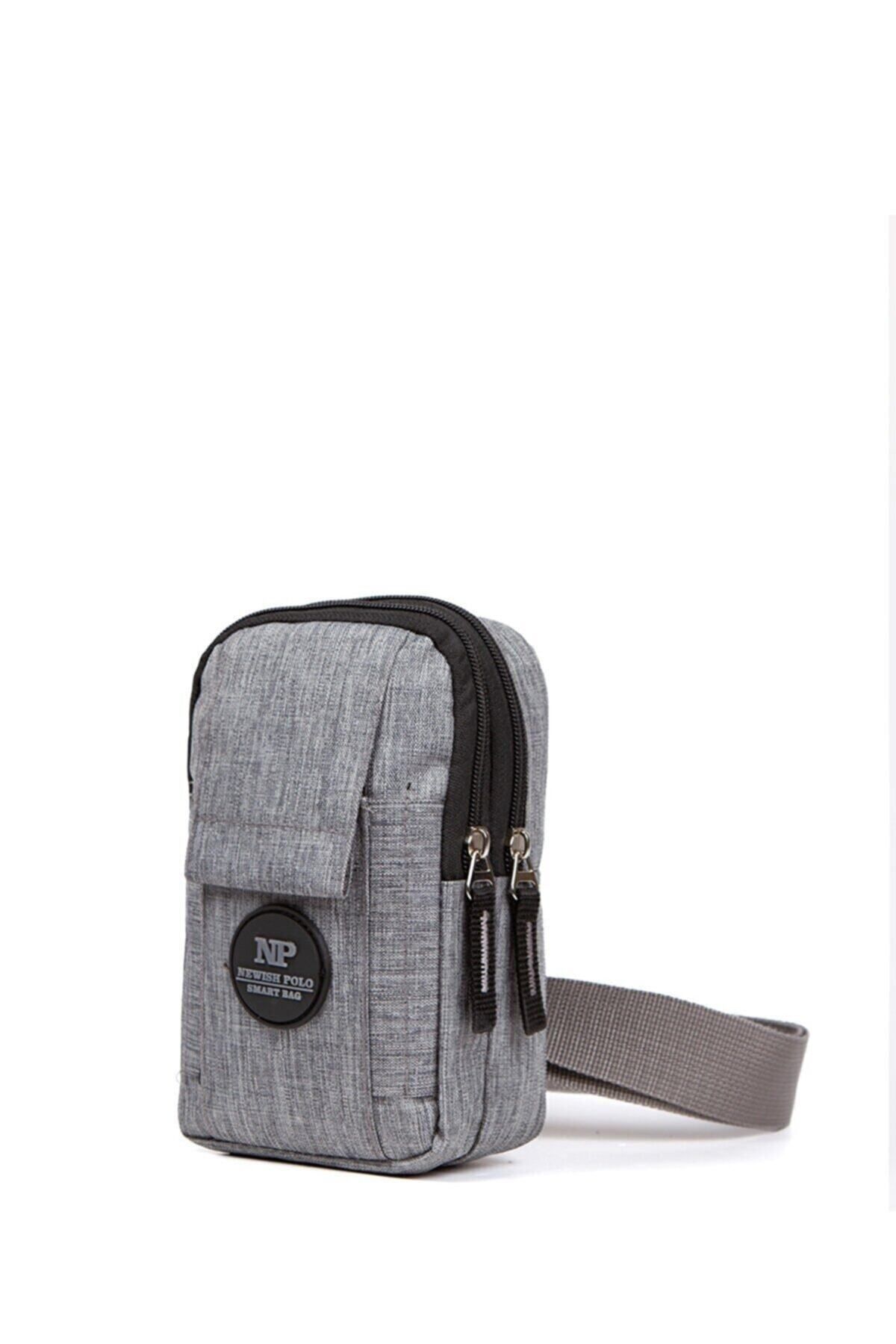 NEWISH POLO ACCESSORIES Newish Polo Keten Çapraz Telefon Bölmeli Çapraz Omuz Çantası - Görsel 4