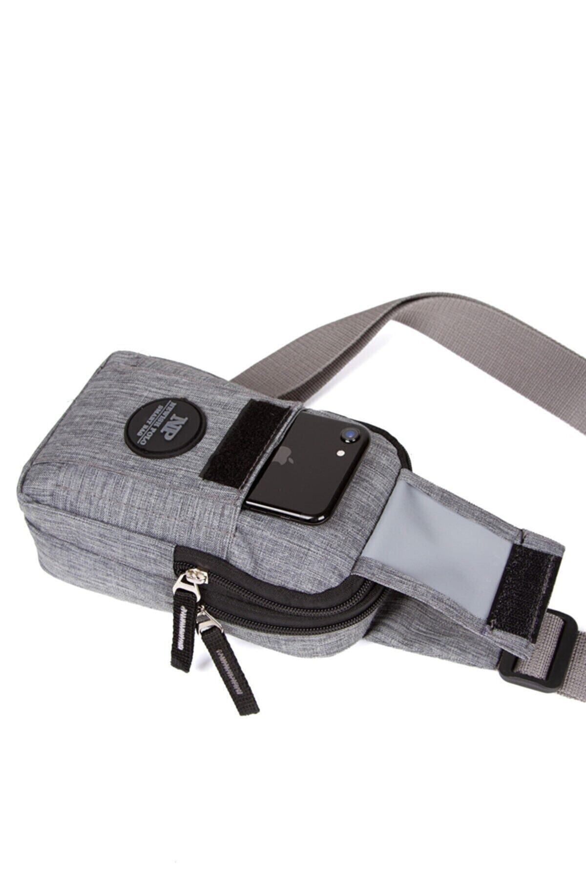 NEWISH POLO ACCESSORIES Newish Polo Keten Çapraz Telefon Bölmeli Çapraz Omuz Çantası - Görsel 5