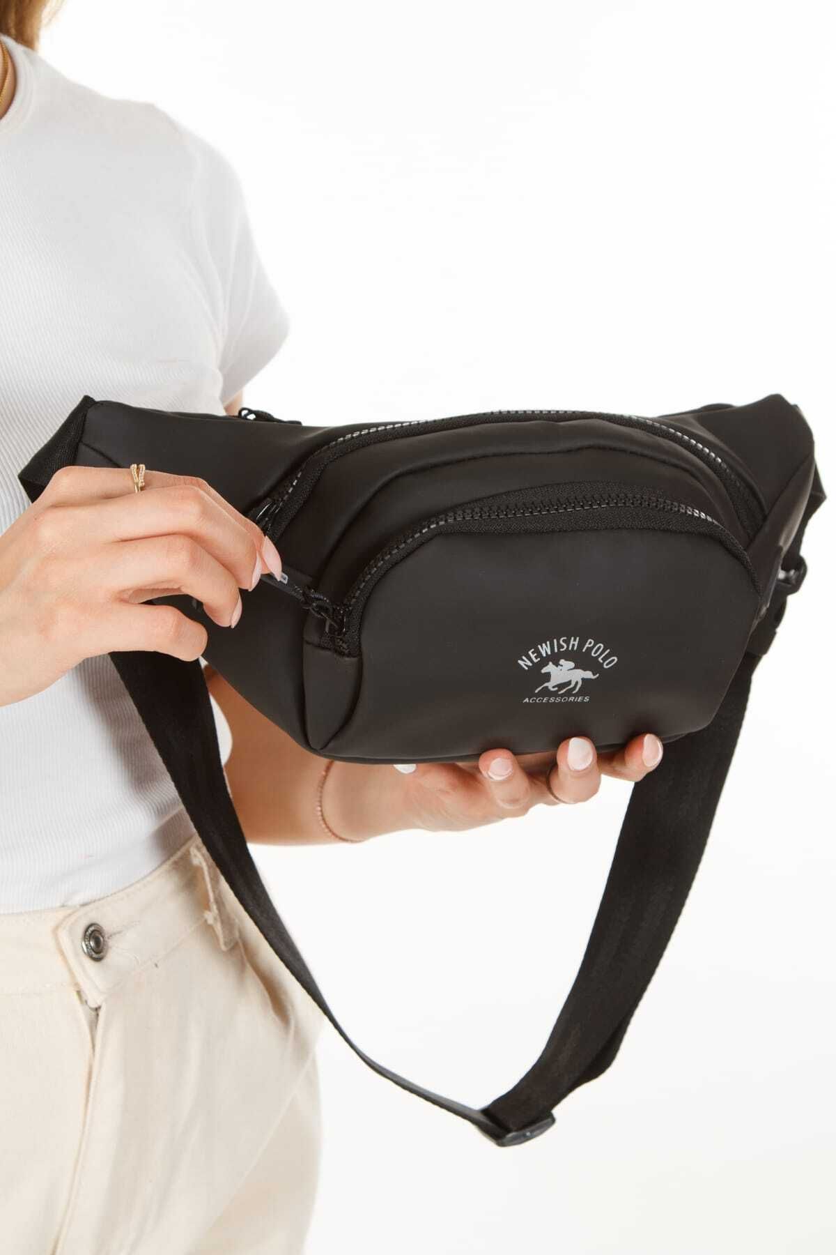 Newish Polo Yuppy Club Unisex Krinkıl Çapraz Askılı Bel Omuz Ve Spor Çanta - Görsel 3