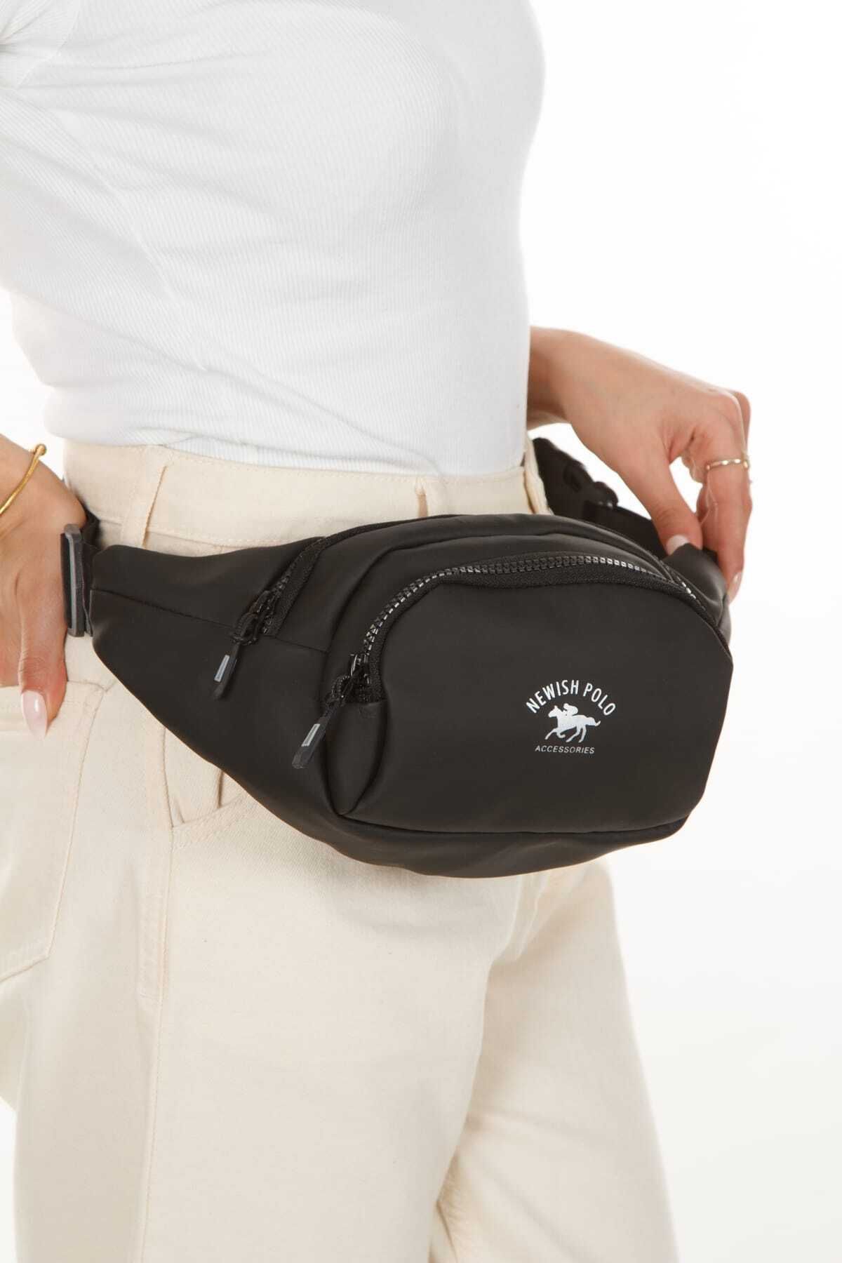 Newish Polo Yuppy Club Unisex Krinkıl Çapraz Askılı Bel Omuz Ve Spor Çanta - Görsel 4