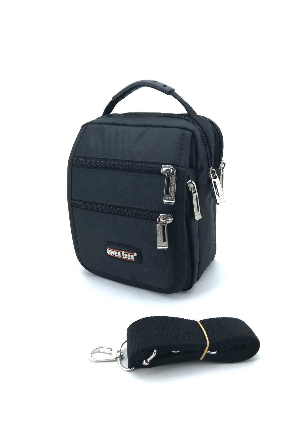 SEVENTEEN Seven Teen Erkek Çapraz Askılı Çanta Siyah 3497