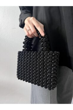 BEYBACO BÖĞÜRTLEN DESENLİ İNCİ ÇANTA - Inci Çanta - Incili Çanta - Inci Boncuklu Çanta - Inci Boncuk Çanta