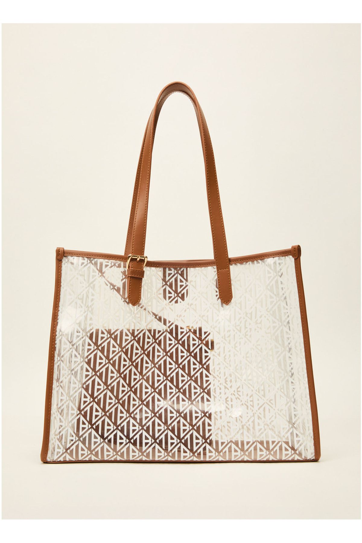 Ted Baker Oblique Monogram Şeffaf Alışveriş Çantası - Görsel 2