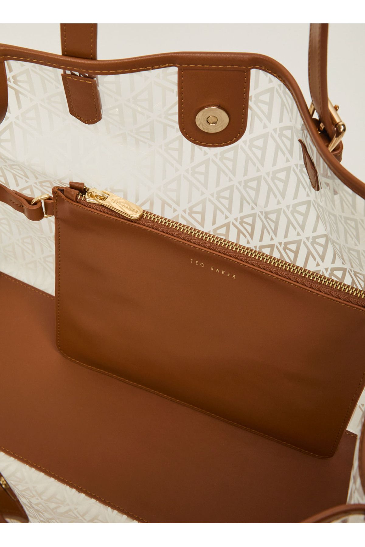 Ted Baker Oblique Monogram Şeffaf Alışveriş Çantası - Görsel 3