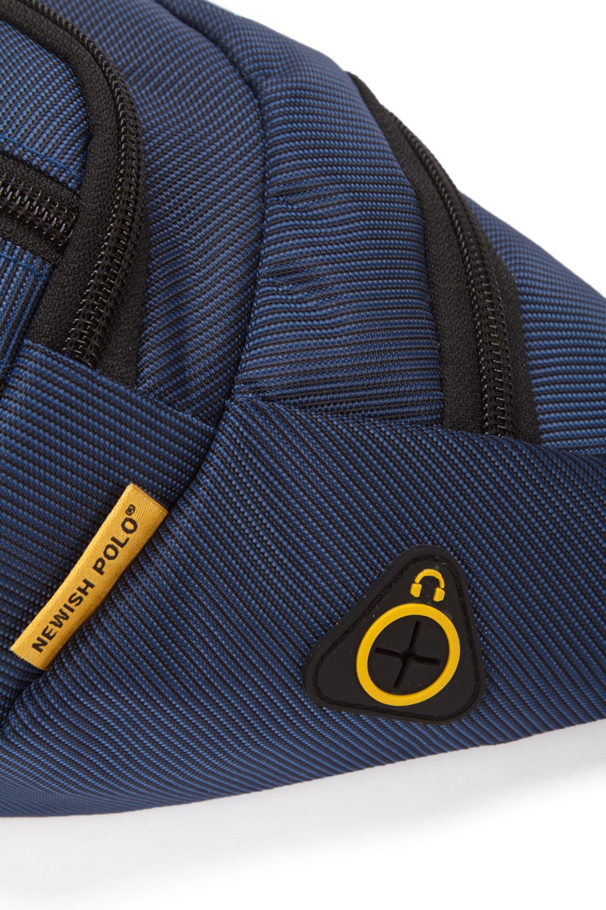 Torz Erkek Bel Çantası Çapraz Çok Cepli Su Geçirmez Kumaş Göğüs Çapraz Kulaklık Çıkışlı Çanta - Görsel 5