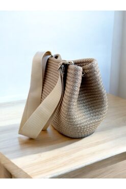 Butik Koyu bej çapraz canta