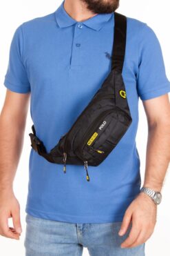 jön Unisex Siyah Su Geçirmez Usb Ve Kulaklık Girişli Bel Ve Omuz Çanta Freebag