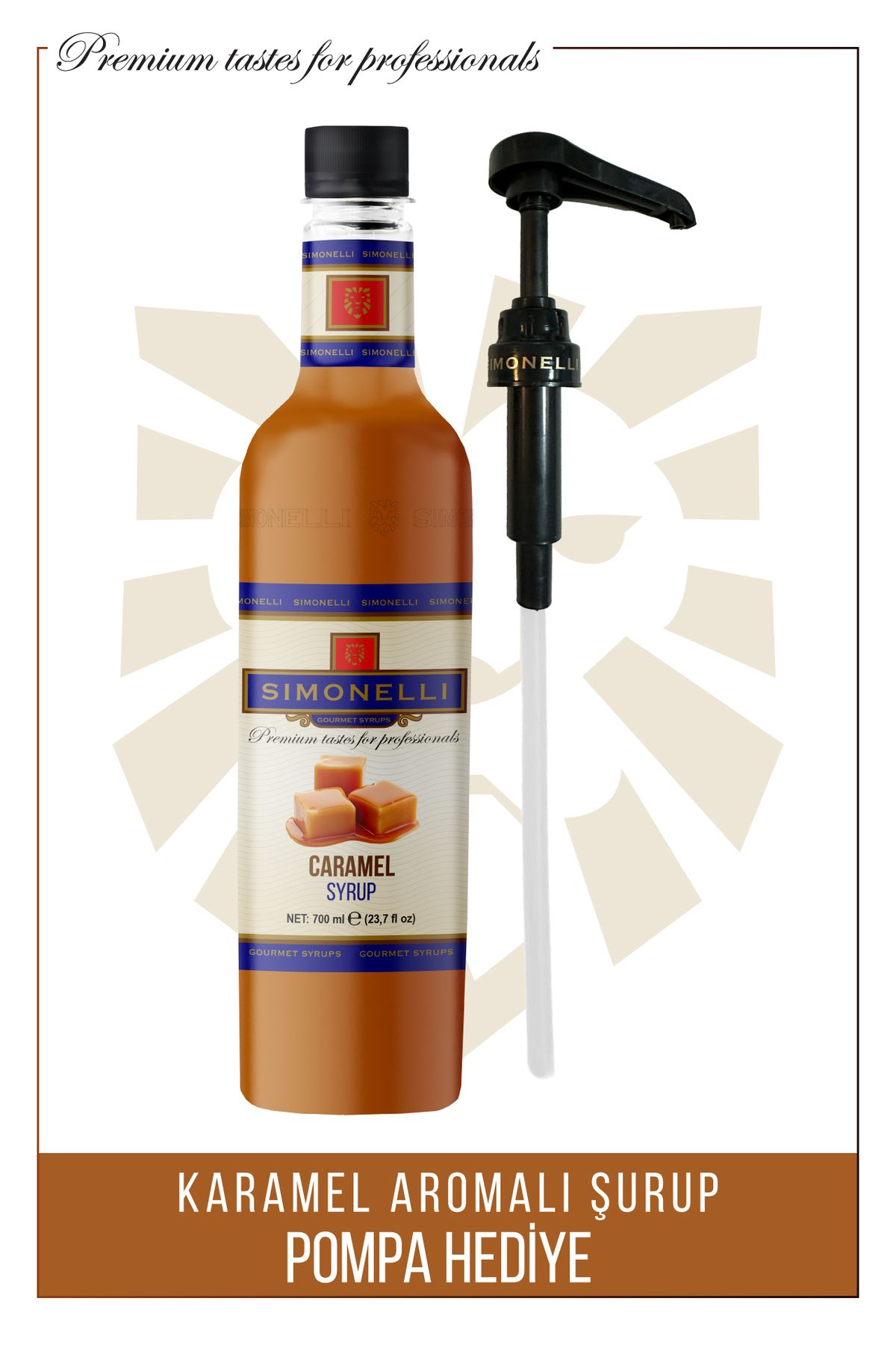 Simonelli Kahve Ve Kokteyl Şurubu Karamel Aromalı Çikolata Aromalı 700 ml Pompa - Görsel 6