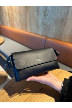 MFT Leather Design BOLİVA HAKİKİ DERİ UNISEX ÇANTA SİYAH (9874)