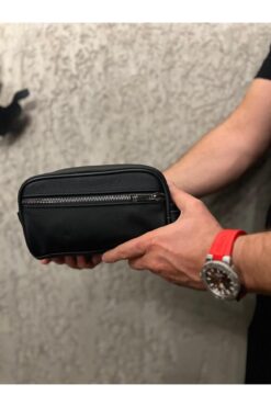 ZUU BAGS %100 Gerçek Deri Kişisel Bakım Ve Seyehat Çantası Siyah