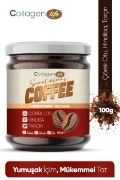 Collagen Life Hindiba, Tarçın ve Çörekotu İçeren Detox Kahve Net 100gr