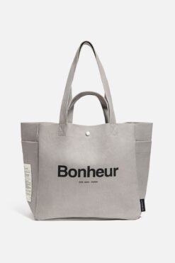 Bonheur N°4 Kanvas Çanta- Suede Gray