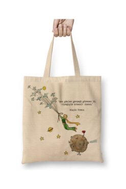 Baskı Dükkanı Le Petit Prince Küçük Prens 05 Bez Çanta Uzun Saplı