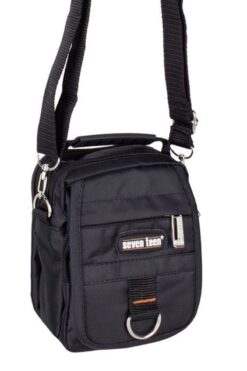 SEVENTEEN Erkek Siyah Çok Gözlü El Ve Omuz Askılı Çanta 2349