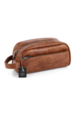 polo air Erkek El Çantası Seyahat Düzenleyici Tıraş Kozmetik Günlük El Çantası Taba ETN-70-T