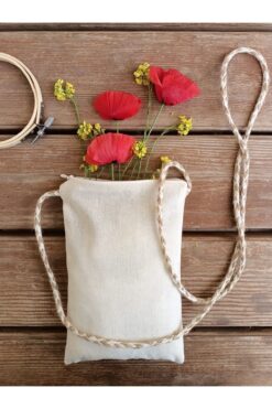 fabricorg Punch'a Uygun Ham Bez Çapraz Çanta (20x15 Cm)