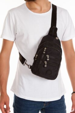 NEWISH POLO ACCESSORIES Unisex Su Geçirmez Kulaklık Usb Çıkışlı Çapraz Askılı Çanta Bel Omuz Ve Göğüs Çanta Günlük Bodybag