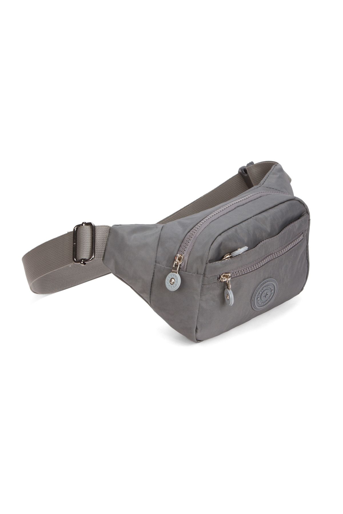 LOOP DESIGN Siyah Unisex Krinkıl Kumaş Bel Ve Çapraz Omuz Çantası & Freebag - Görsel 4