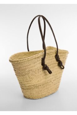 MANGO Deri Sepet Çanta