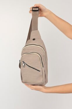 MAMIN Vizon Göğüs Ve Bel Sı, Unisex Yandan Çapraz Kulaklık Usb Çıkışlı Cep Telefonu Bölmeli