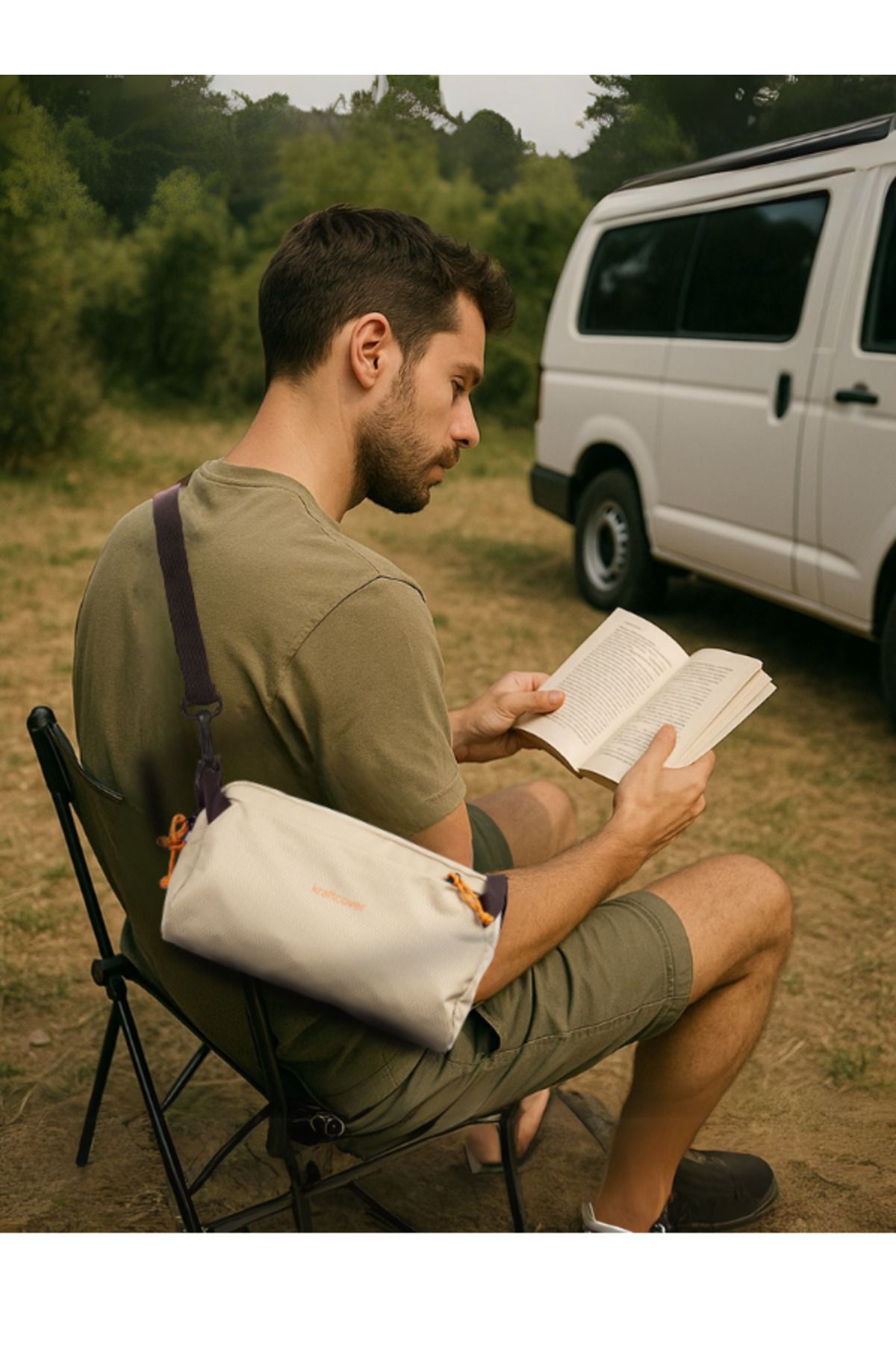 KraftCover Rove Sling Unisex Su Geçirmez Çapraz Çanta | Hafif, Katlanabilir, Leke Tutmaz - Görsel 4