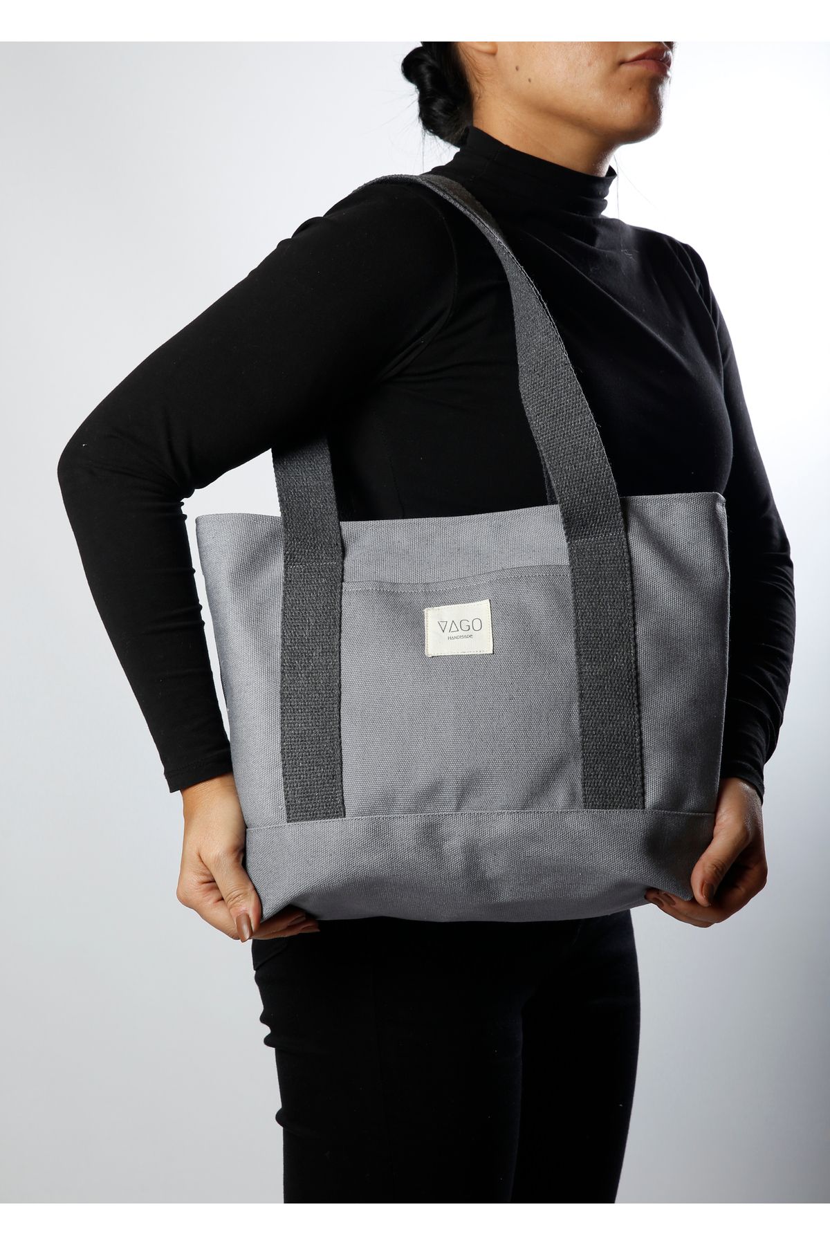 VAGO COLLECTION Eko Kanvas Crossbody Tote Çanta