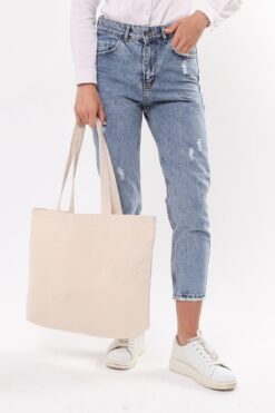 Çınar Bez Çanta Kanvas Alt Körüklü Yatay Bez Çanta