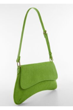 MANGO Kapaklı deri çanta