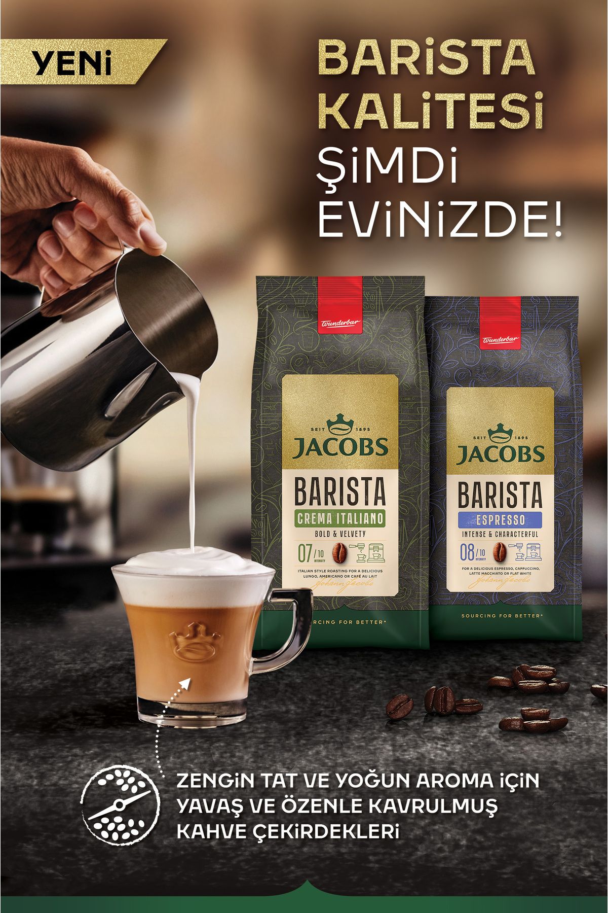 Jacobs Barista Editions Çekirdek Kahve Crema Italiano 1kg - Görsel 3