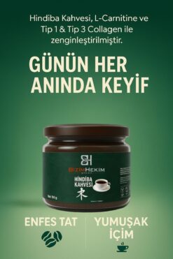 BİZİMHEKİM Hindiba Kahvesi Detox Karışımı | L-Carnitinli, Tip1 & Tip3 Kollajen İçerikli Özel Formül - 150 gr