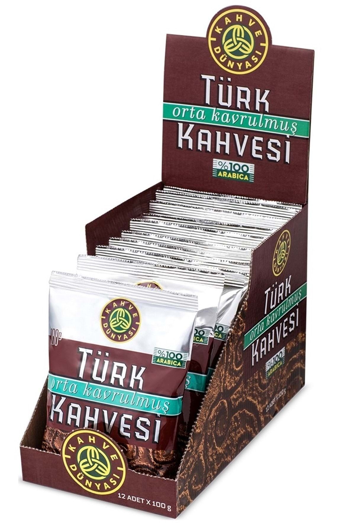 Kahve Dünyası Orta Kavrulmuş Türk Kahvesi 100gr (12 Li Set) Toplam: 1200gr