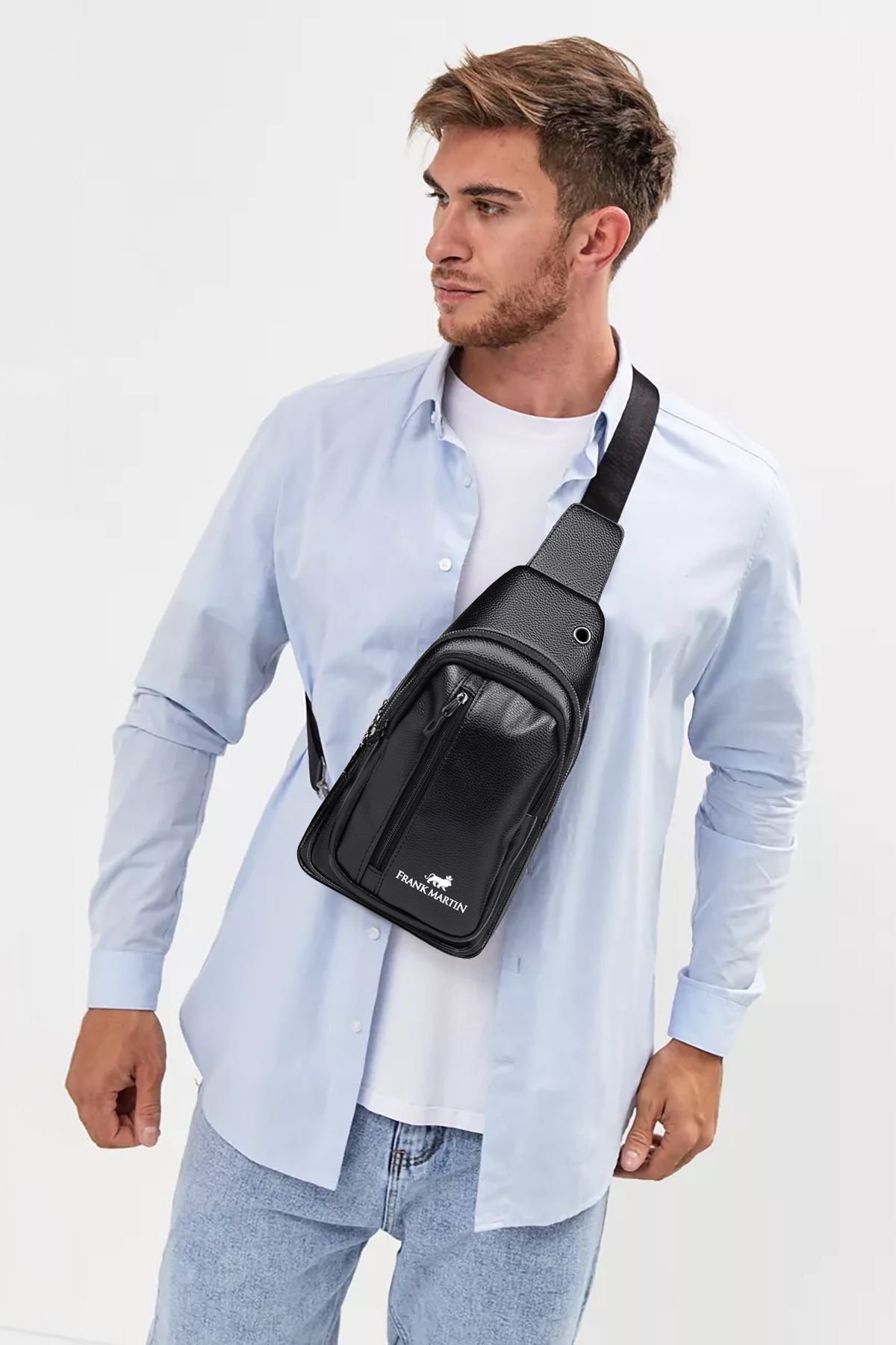 Frank Martin Vegas Kulaklık Usb Çıkışlı Askılı Bodybag Çapraz Çanta Günlük Göğüs Ve Omuz Çantası